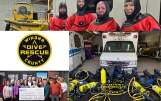 new SCUBA gear purchased by the Dive and Rescue Team of Winona