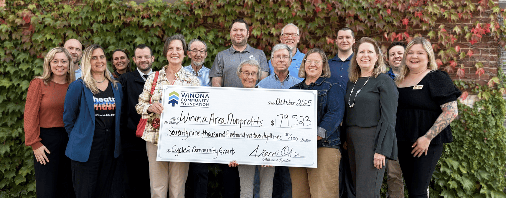group photo of grant recipients